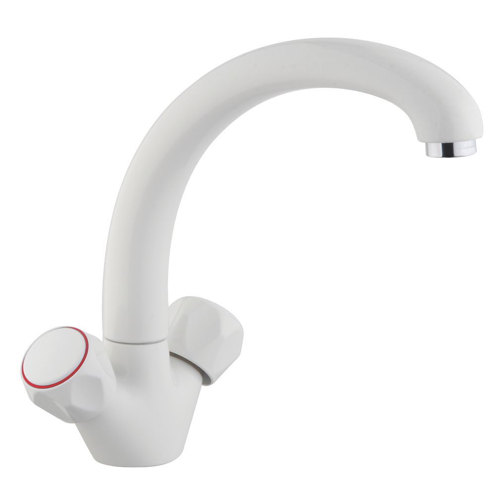 Mono Mixer Kitchen Tap White | Kitchen Mixer Taps ...