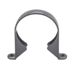 FloPlast  Soil Pipe Clips Anthracite Grey 110mm 5 Pack