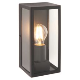 LAP Breton Outdoor Rectangular Wall Lantern Matt Black