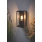 LAP Breton Outdoor Rectangular Wall Lantern Matt Black