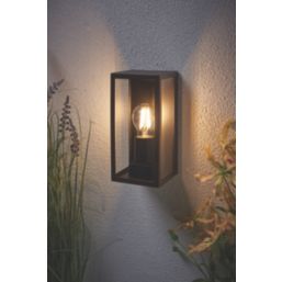 LAP Breton Outdoor Rectangular Wall Lantern Matt Black