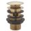 Highlife Bathrooms Slotted Pop Up Basin Waste Brushed Brass 60mm