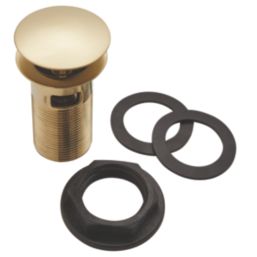 Highlife Bathrooms Slotted Pop Up Basin Waste Brushed Brass 60mm