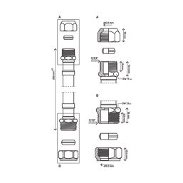 Flomasta Straight Flexible Compression Hose 15mm x 10mm x 300mm