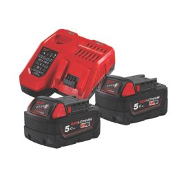 Milwaukee M18 ONEFHIWH716 FUEL 18V 2 x 5.0Ah Li-Ion RedLithium Brushless Cordless One-Key Impact Wrench
