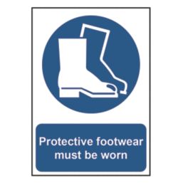 Essentials  "Protective Footwear Must Be Worn" Sign 420mm x 297mm