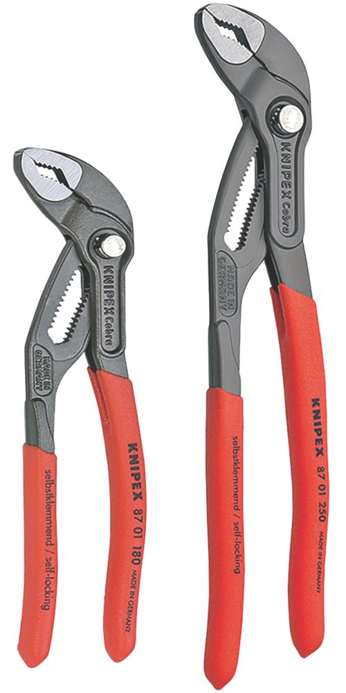 85 01 250, Knipex Slip-Joint Gripping Pliers Chrome-Vanadium Steel 250mm