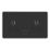 LAP  13A 2-Gang SP Switched Socket + 2.4A 12W 2-Outlet Type A & C USB Charger Matt Black with Black Inserts