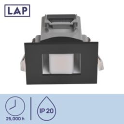 LAP Portunes Adjustable Square LED Downlight Black 2.1W 180lm