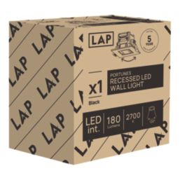 LAP Portunes Adjustable Square LED Downlight Black 2.1W 180lm