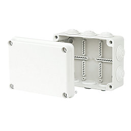 Vimark 10-Entry Rectangular Junction Box with Knockouts 118mm x 76mm x 158mm
