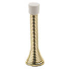 Cylinder Projection Door Stops 24 x 75mm Electro Brass 10 Pack