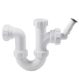Flomasta P Trap w/ Single Appliance Inlet  White 48mm