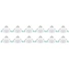 Sylvania Sylspot Adjustable  LED Downlights White / Silver 4.8W 550lm 12 Pack