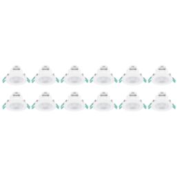 Sylvania Sylspot Adjustable  LED Downlights White / Silver 4.8W 550lm 12 Pack