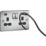 Knightsbridge  13A 2-Gang SP Switched Socket + 4.0A 20W 2-Outlet Type A & C USB Charger Polished Chrome with Black Inserts