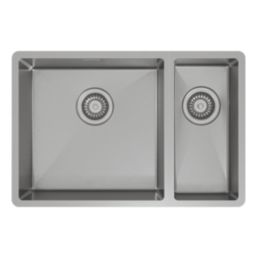 Carysil SR1021LH 1.5 Bowl Stainless Steel Kitchen Sink 660mm x 440mm