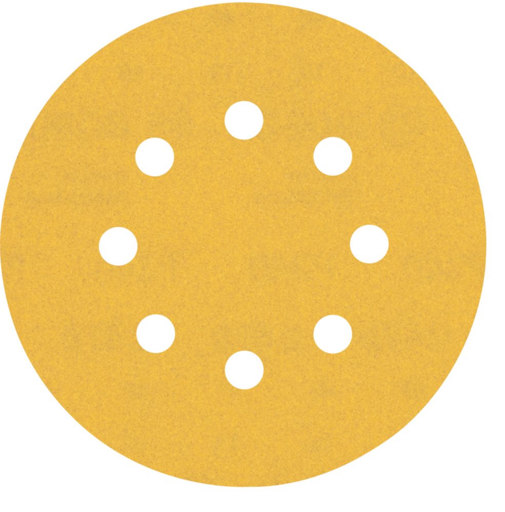 Bosch Expert C470 240 Grit 8Hole Punched Wood Machine Sanding Discs 125mm 5 Pack Screwfix