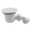 Flomasta  Dome Shower Waste White 90mm