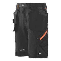 Scruffs Pro Stretch Plus Holster Work Shorts Black 38" W
