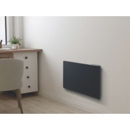 Blyss Saris Wall-Mounted Panel Heater Dark Grey 1500W - Screwfix