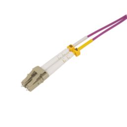 Labgear Duplex Multi Mode Purple LC- LC OM4 LSZH Fibre Optic Cable 1m