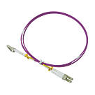 Labgear Duplex Multi Mode Purple LC- LC OM4 LSZH Fibre Optic Cable 1m