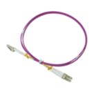 Labgear Duplex Multi Mode Purple LC- LC OM4 LSZH Fibre Optic Cable 1m