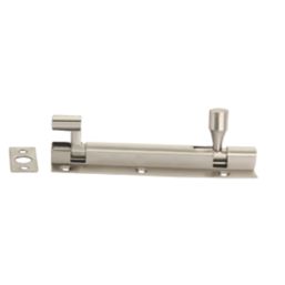 Smith & Locke Necked Door Bolt Satin Nickel 150mm
