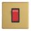 Contactum Lyric 45A 1-Gang DP Control Switch Brushed Brass  with Black Inserts