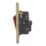 Contactum Lyric 45A 1-Gang DP Control Switch Brushed Brass  with Black Inserts