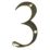 Fab & Fix Door Numeral 3 Gold 80mm