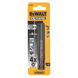 DEWALT Extreme Anti-Slip Shank Metal Drill Bits 4mm x 75mm 2 Pack