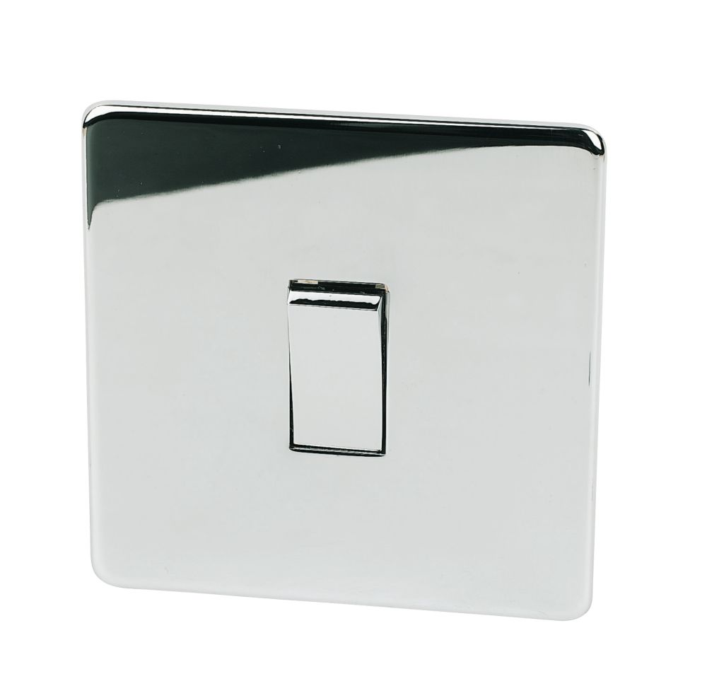 Crabtree Platinum 10AX 1-Gang 2-Way Light Switch Polished Chrome ...