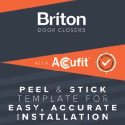 Briton 2321B.T.SES Fire Rated Overhead Door Closer Silver