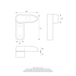 ERA  73mm PVCu Non-Locking Window Snaplock White