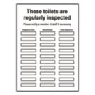 Essentials "These Toilets Are Regularly Inspected" Sign 297mm x 210mm