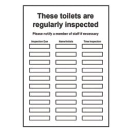 Essentials "These Toilets Are Regularly Inspected" Sign 297mm x 210mm