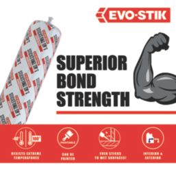 Evo-Stik 'Sticks Like Sh*t' Solvent-Free Grab Adhesive White 400ml