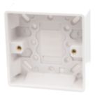 Vimark Pro 1-Gang Surface Pattress White Back Box 25mm