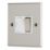 Contactum iConic 13A Switched Fused Spur  Brushed Steel with White Inserts