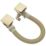 Highlife Bathrooms  Brushed Brass Square Head Bath Overflow Filler Tap  With Clicker Waste