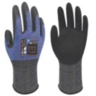 Wonder Grip WG-1875 Dexcut Cut-Resistant Gloves Blue Large