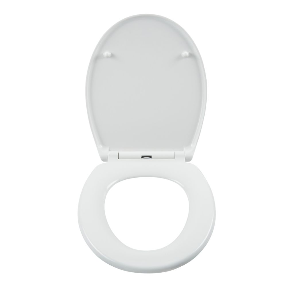 Soft Close with Quick Release Toilet Seat Duraplast White