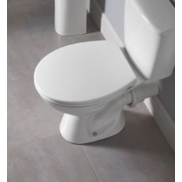 Soft-Close with Quick-Release Toilet Seat Duraplast White