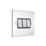 Schneider Electric Ultimate Low Profile 16AX 3-Gang 2-Way Light Switch  Brushed Chrome with Black Inserts