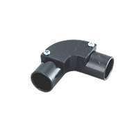 Tower Black Inspection Elbow 20mm
