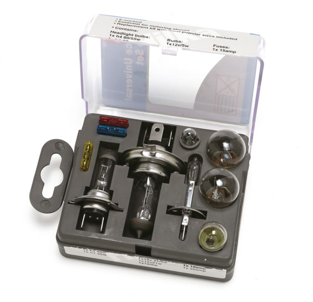 Hilka ProCraft Replacement Car Headlight & Fuse Kit 10 Piece Set
