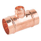 Midbrass  Copper Solder Ring Reducing Tee 1" x 1" x 1/2"