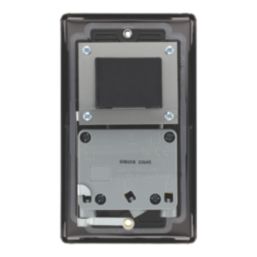 LAP  2-Gang Dual Voltage Shaver Socket 115/240V Antique Brass with Black Inserts